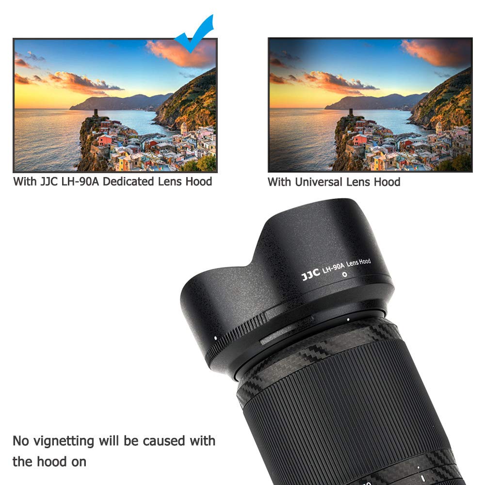 JJC Lens Hood Set Compatible with Nikon Z50 Camera - Replacement for HN-40 & HB-90A - Fits Nikkor Z DX 16-50mm F/3.5-6.3 VR & 50-250mm F/4.5-6.3 VR Lenses - Perfect for Outdoor Photography and Travel Shooting