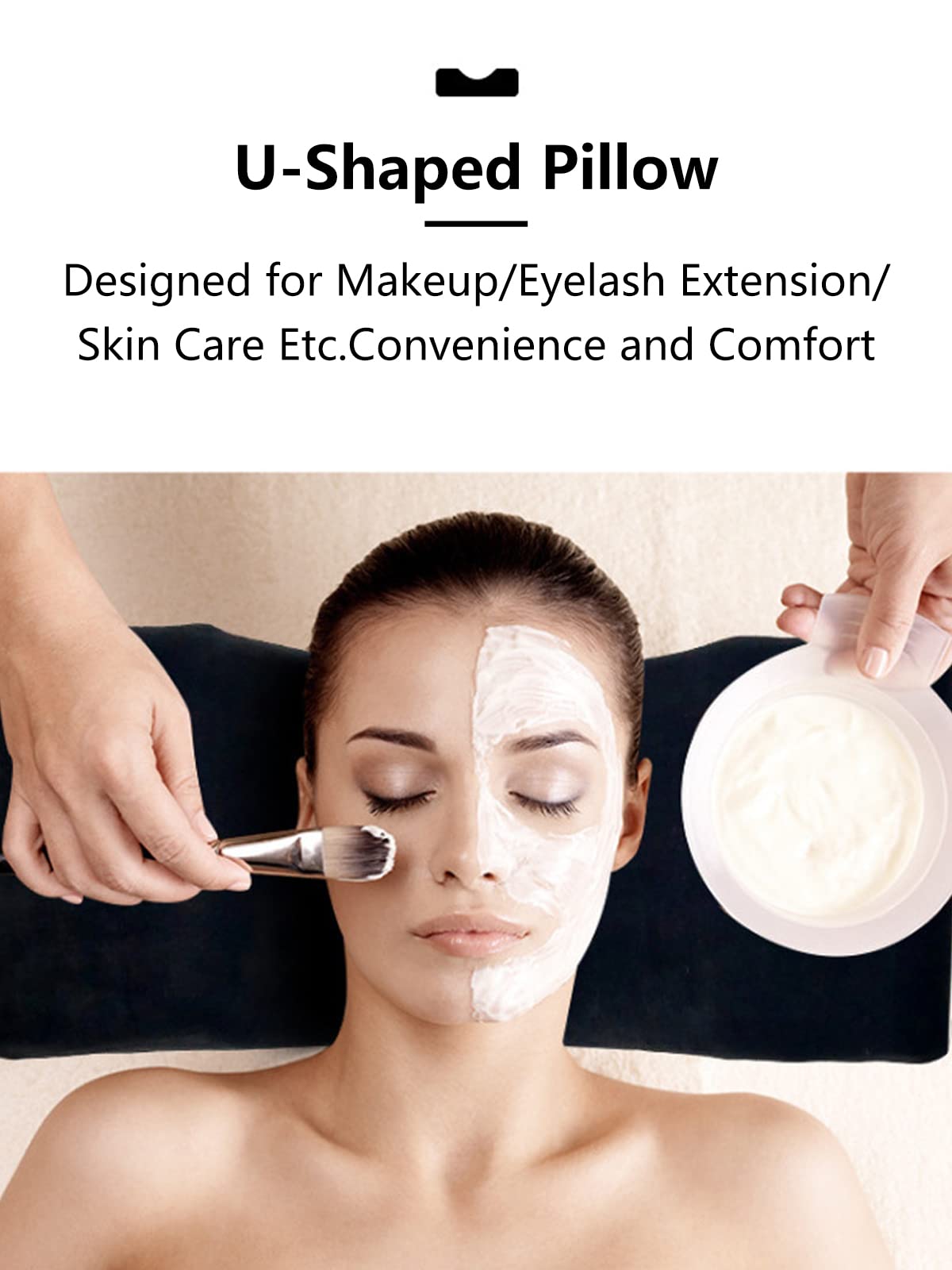 Deciniee U-Shaped Eyelash Extension Pillow - Memory Foam Lash Pillow for Extensions, Grafting & Home Beauty Salon - Perfect for Professional & DIY Eyelash Applications