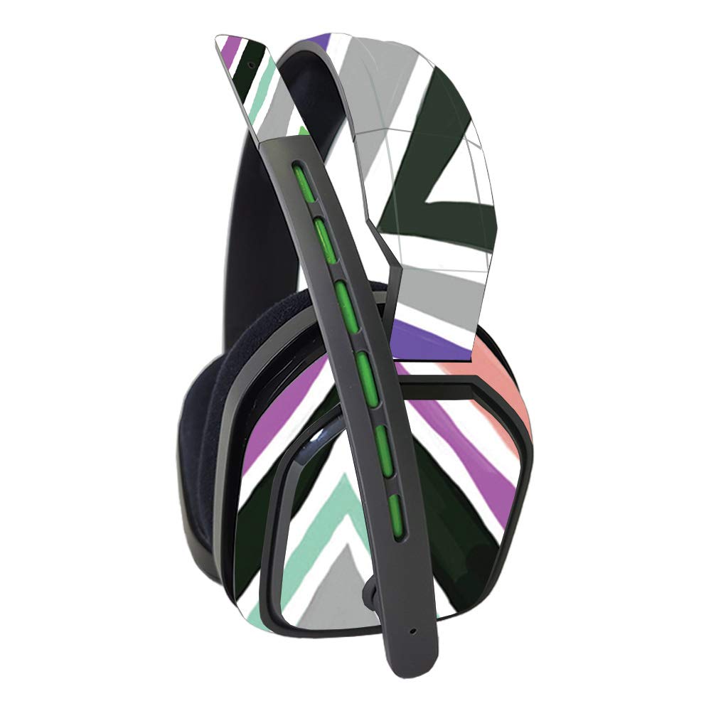 MightySkins Vinyl Decal Wrap Cover for Astro A10 Gaming Headset - Colorful Chevron Design | Protective & Durable Skin | Easy to Apply & Remove | Made in USA | Perfect for Gamers & Streamers
