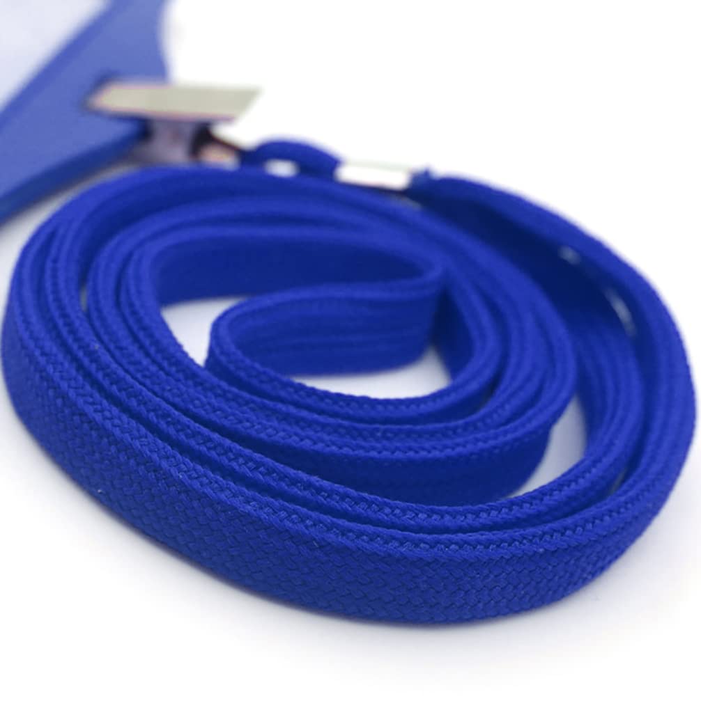 Ollain Bulk Cruise Lanyards with ID Clip - 100 Pack (Blue) for Events & Conferences