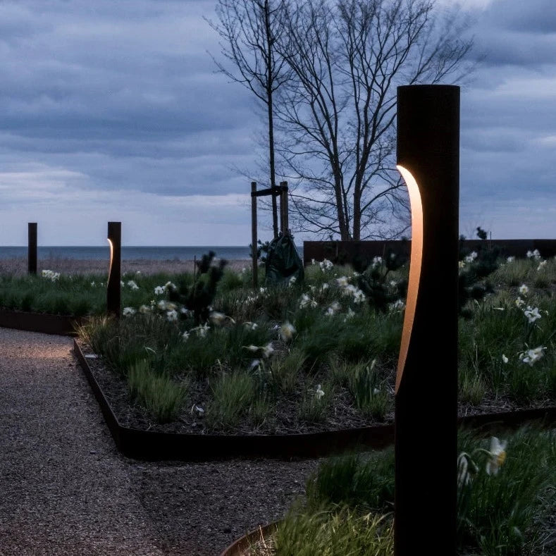 FLINDT BOLLARD Lamp - Outdoor LED Bollard Light for Garden, Pathway, and Driveway Lighting - Weatherproof & Energy Efficient Landscape Lighting Solution