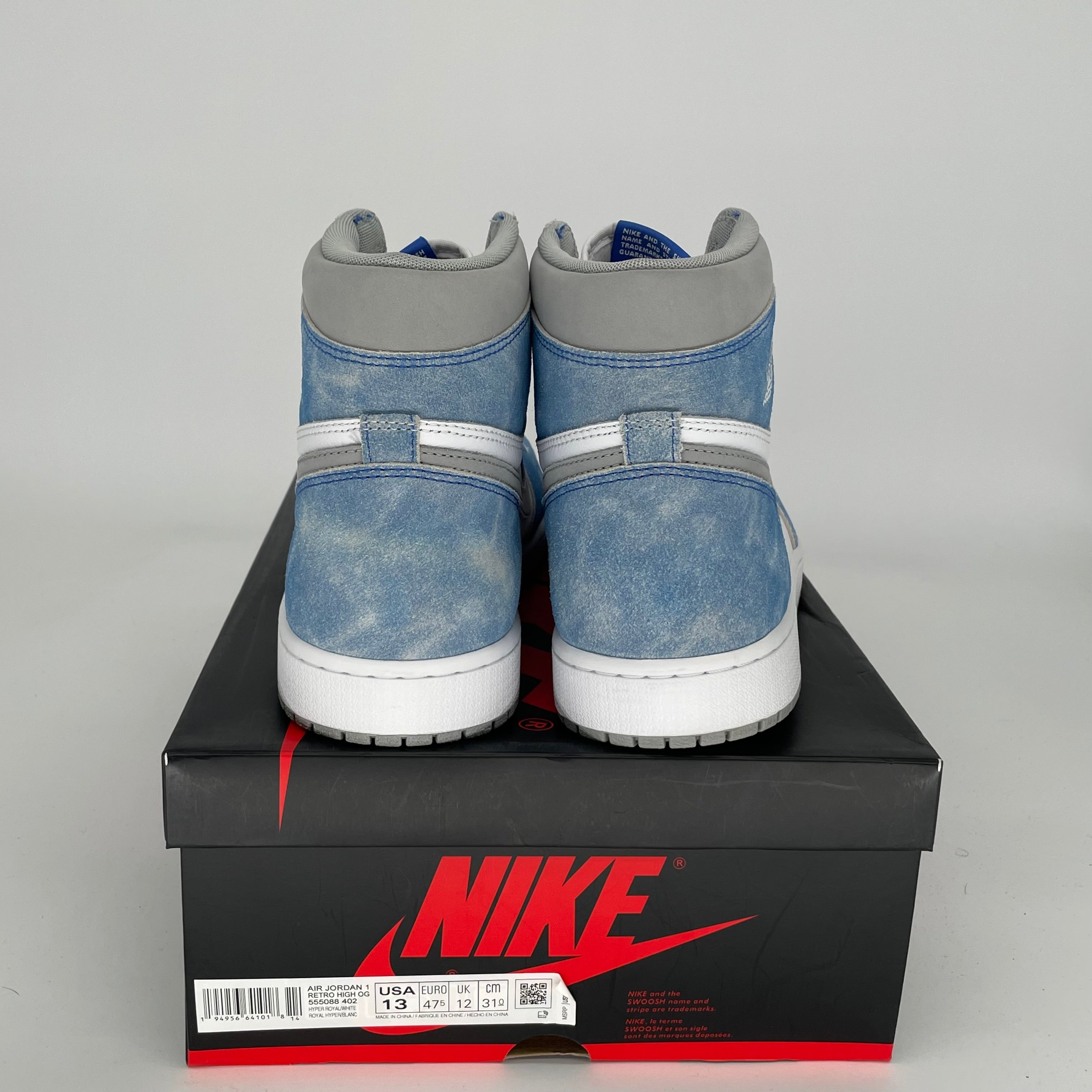 AIR JORDAN 1 HYPER ROYAL Men's Basketball Shoes Size 13 - 555088-402 | Sneakers for Streetwear, Casual & Basketball Games