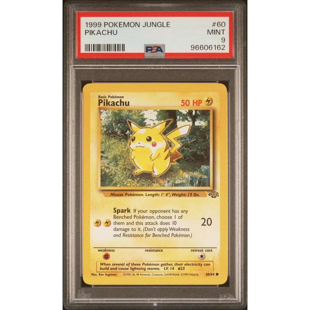 2003 Pokemon Jungle Pikachu 60/64 PSA 9 Graded Card - Rare Collectible for Pokemon TCG Fans & Investment, Perfect for Display, Gaming Tournaments, and Nostalgic Collections