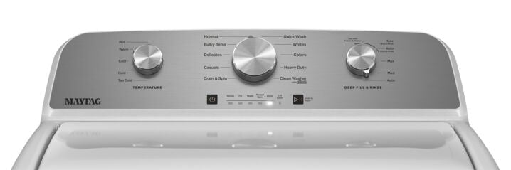 Maytag MVW4505MW 5.2 cu. ft. White Top Load Washing Machine with Deep Fill Option - Perfect for Large Families & Bulk Laundry Loads