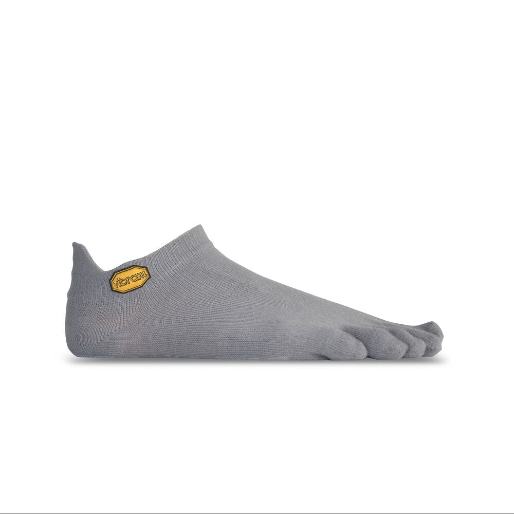 Vibram FiveFinger Toe Socks - Breathable No-Show Athletic Socks for Running, Yoga & Gym Workouts (Grey) - Perfect for Barefoot Shoes & Minimalist Footwear