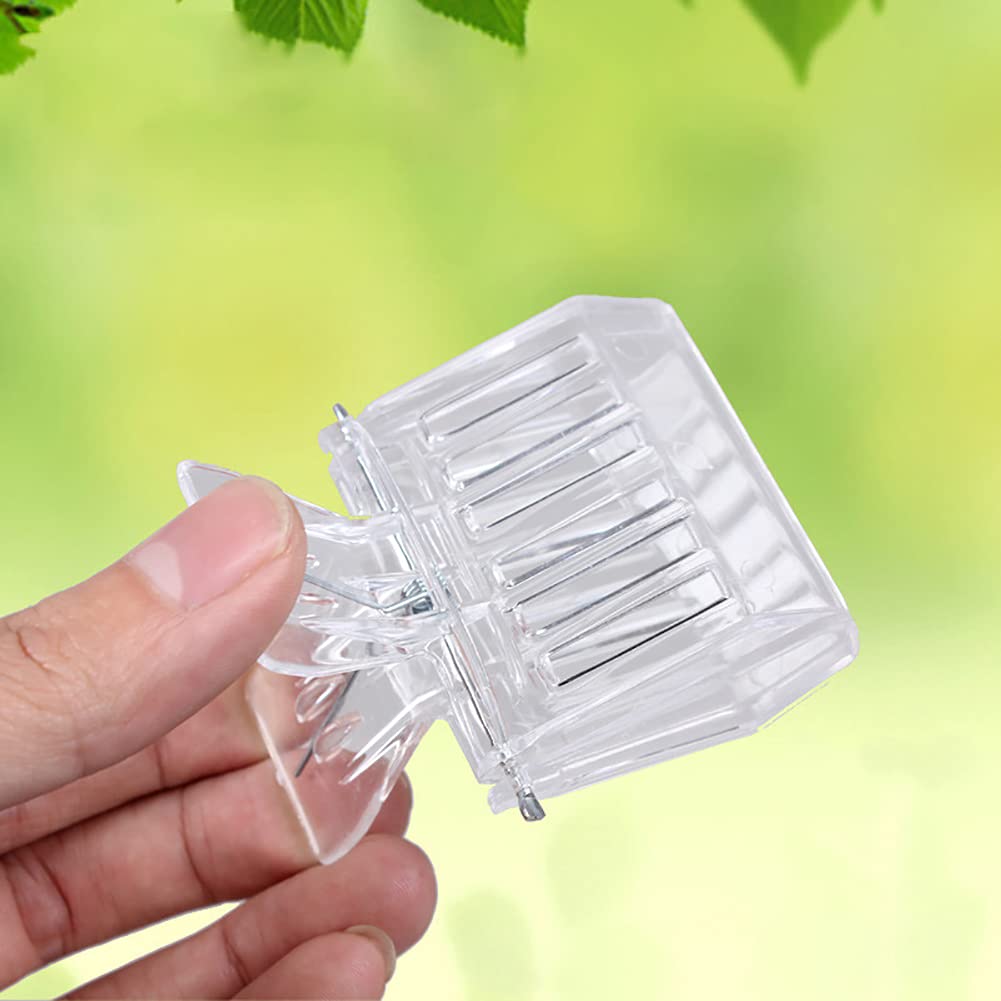 GSHLLO 5-Pack Clear Plastic Queen Bee Clips - Beekeeping Supplies for Catching & Transporting Queen Bees - Essential Beekeeping Tools for Hive Management & Bee Breeding