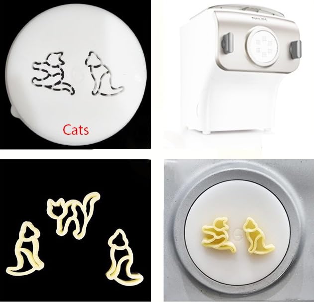 Fun Cat-Shaped Pasta for Philips Pasta Maker - Electric Pasta Machine Attachment Kit (2-in-1 Cat Design) | Perfect for Kids' Meals, Themed Parties & Pet Lover Gifts