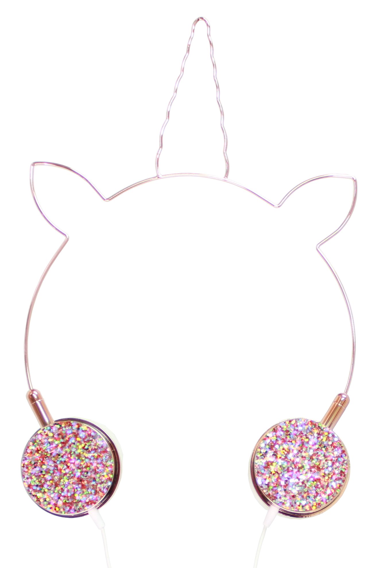 Unicorn Headphones with Microphone - Wireless Rose Gold Headset with Volume Control - Perfect for Gaming, Online Classes & Music Listening