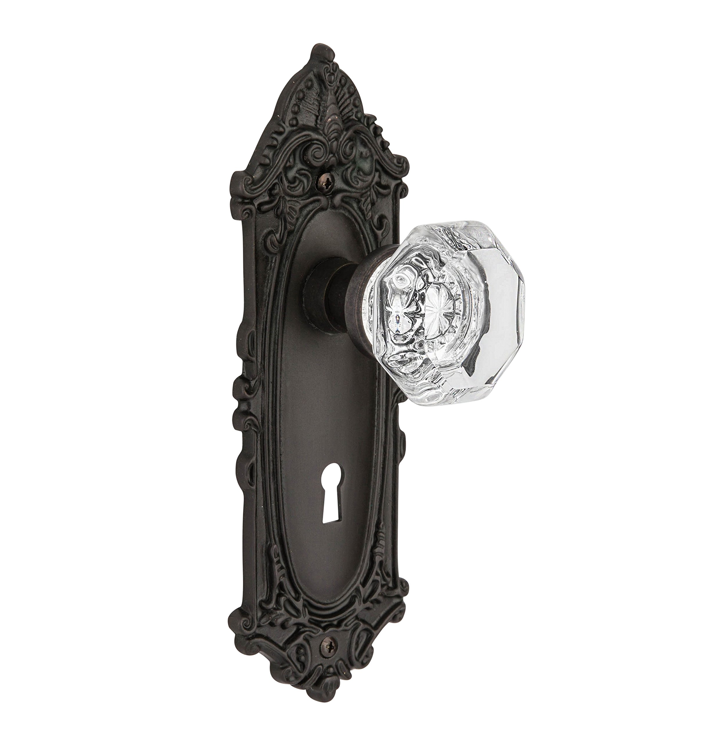 Nostalgic Warehouse Victorian Keyhole Plate with Waldorf Knob - 2.25