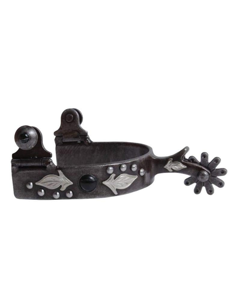 Professional's Choice Youth Black Feather Spurs - Premium Equestrian Riding Spurs for Young Riders - Perfect for Horseback Riding, Training, and Western Competitions