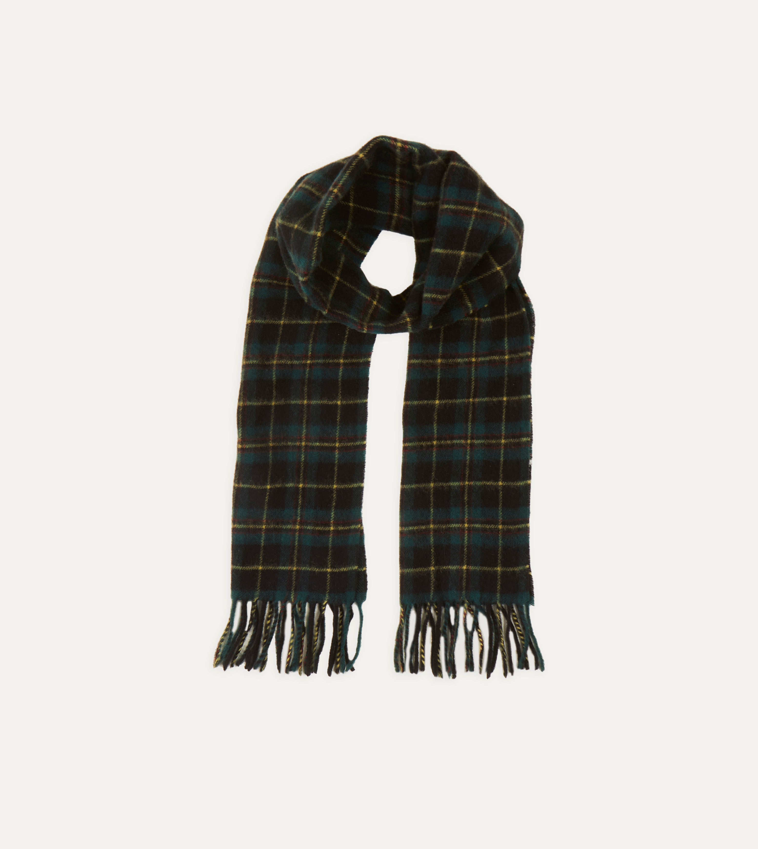 Campbell Tartan Lambswool Scarf - Soft Washed Check Plaid Wrap for Men & Women - Perfect for Winter, Fall Fashion & Outdoor Activities