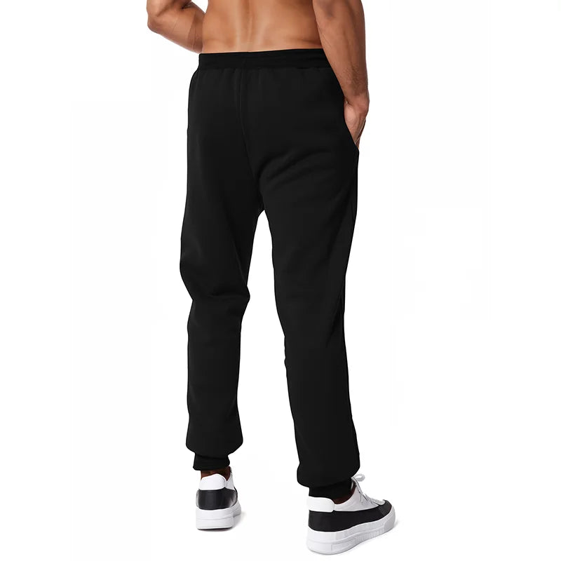 Men's Sweatpants with Side Zipper Pockets - Elastic Waist Joggers & Track Pants for Gym, Running, Workout & Casual Wear - Comfortable Baggy Sport Pants for Fitness & Lounge