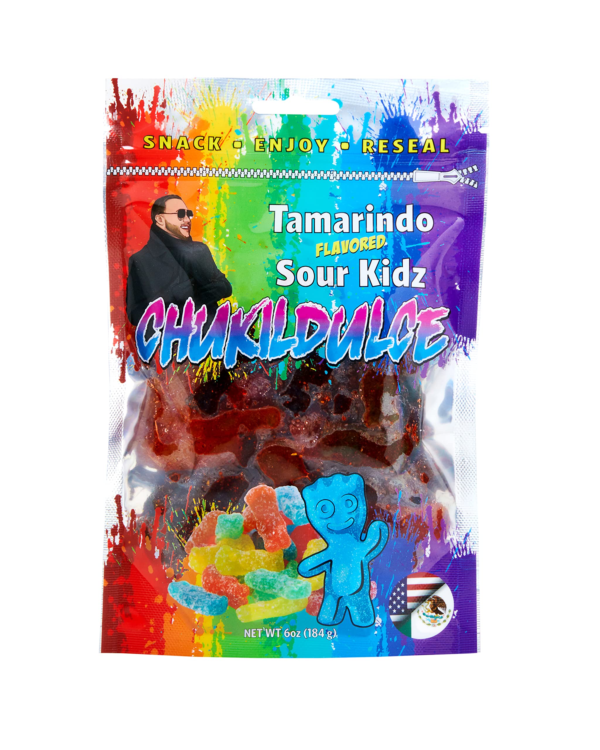 Sour Kidz Chamoy Gummies - Tangy & Sweet Mexican Candy Snacks for Kids & Adults - Perfect for Parties, Movie Nights & Lunchbox Treats