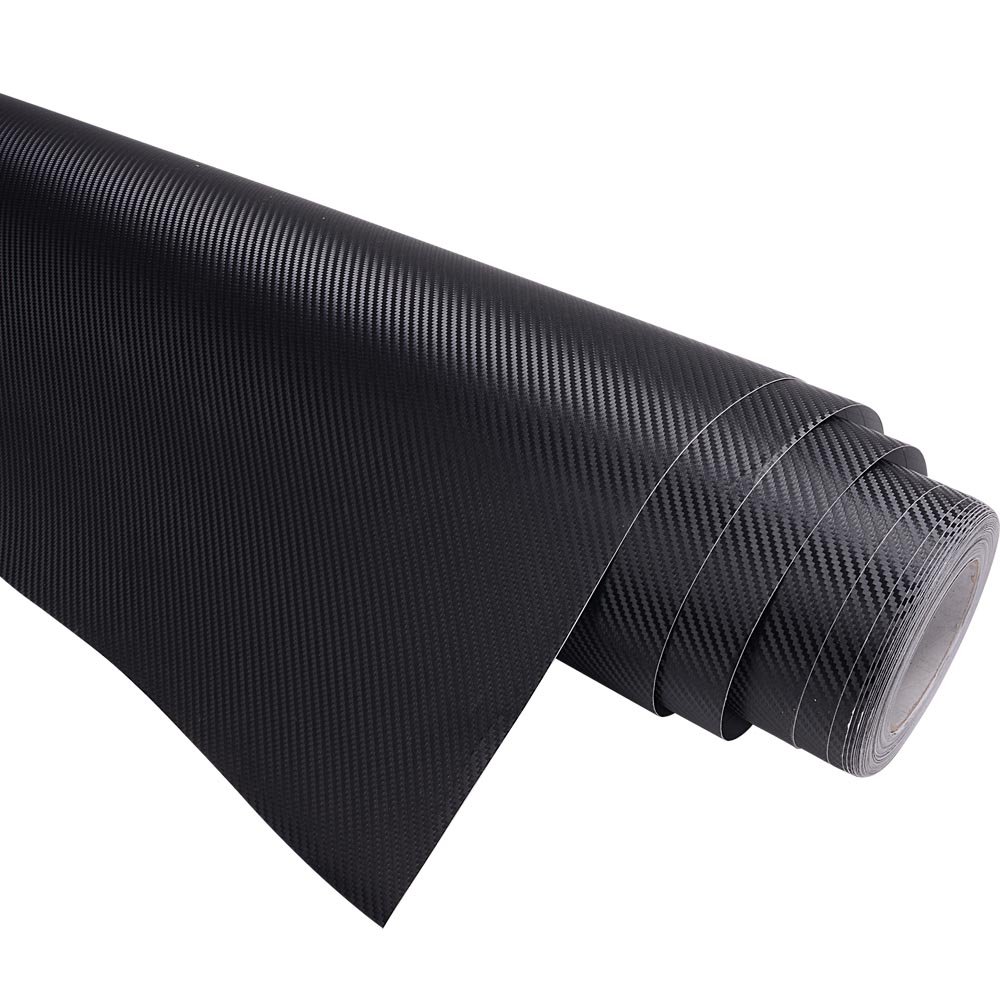 5x100 FT 3D Carbon Fiber Vinyl Wrap Film Roll with Air Release Technology | UV Resistant Car Wrap | DIY Vehicle, Laptop, Phone, Furniture Decoration | Perfect for Automotive Customization, Home & Office Upgrade