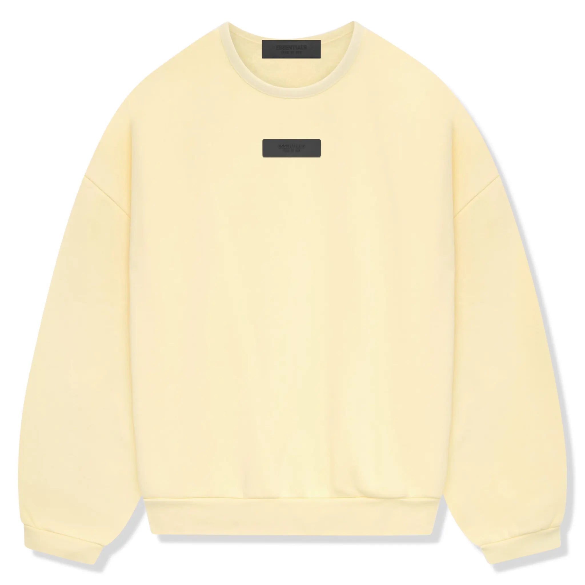 Fear of God Essentials Garden Yellow Crewneck Sweatshirt (FW23) - Men's Casual Pullover for Streetwear & Loungewear