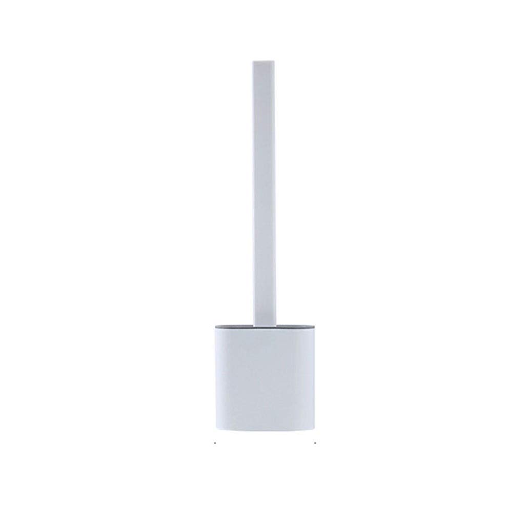 Wall-Mounted Silicone Toilet Brush with Stand - Durable Bathroom Cleaning Kit for Toilet Bowl & Crevices - Space-Saving Household Toilet Brush Holder - Perfect for Small Bathrooms, Apartments & RVs