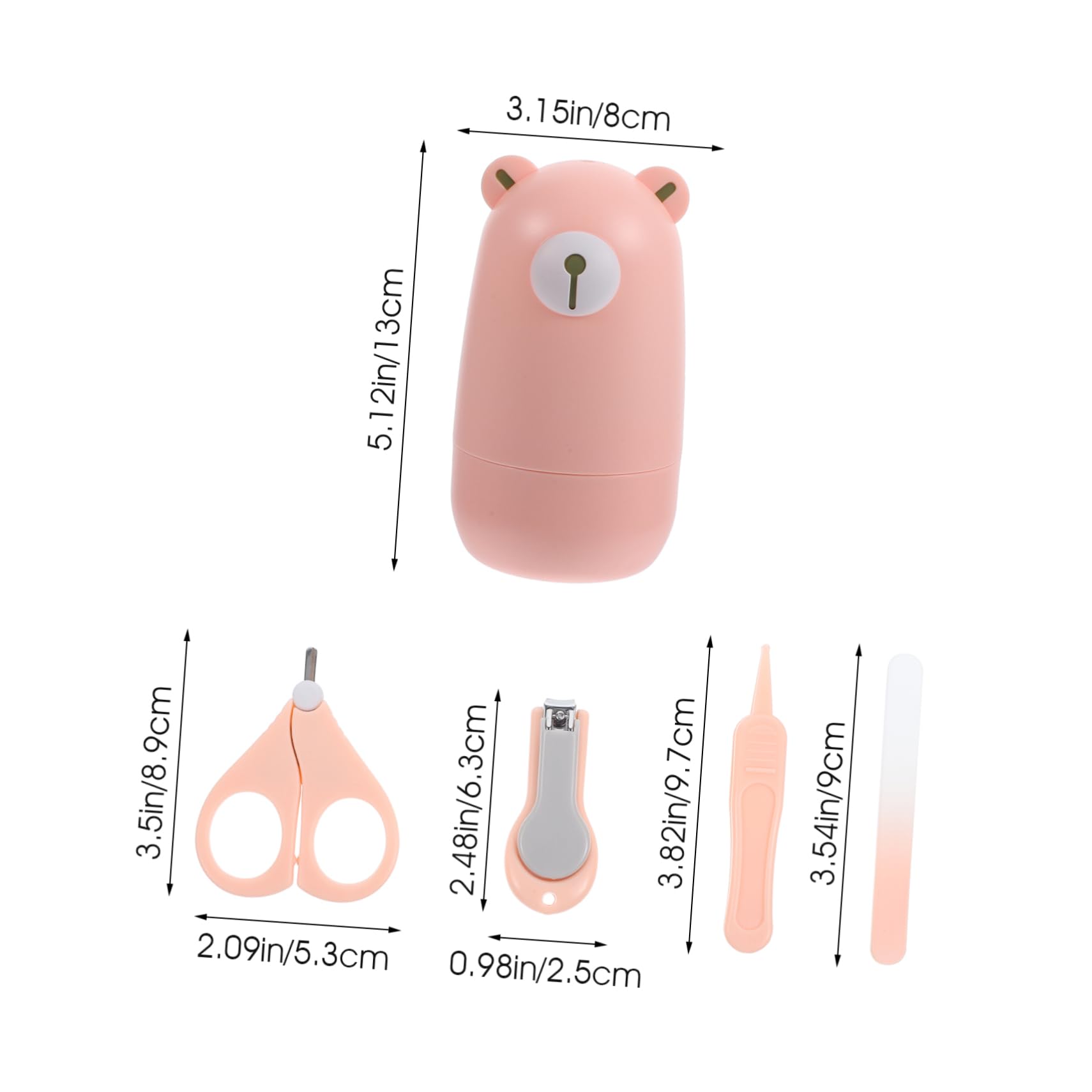 Healifty 10-Piece Baby Nail Care Kit - Safe Toddler Manicure & Pedicure Set with Nail Clippers, Fingernail Scissors & Grooming Tools for Newborns & Infants - Perfect for Baby Bath Time & Travel Essentials