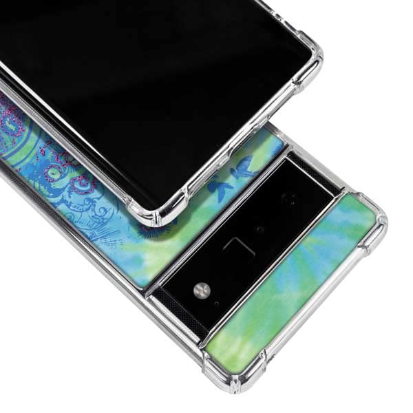 Google Pixel 6 Pro Clear Case - Liquid Blue Tie Dye Design for Protection & Style