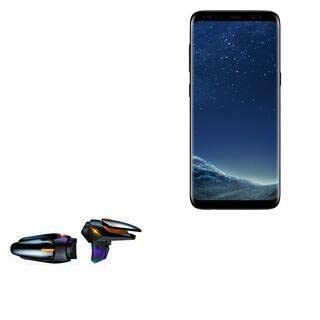 BoxWave Gaming Gear Compatible with Samsung Galaxy S8 Plus - Touchscreen QuickTrigger Auto, Trigger Buttons for Mobile FPS Gaming - Jet Black - Perfect for PUBG, Fortnite & Call of Duty Mobile