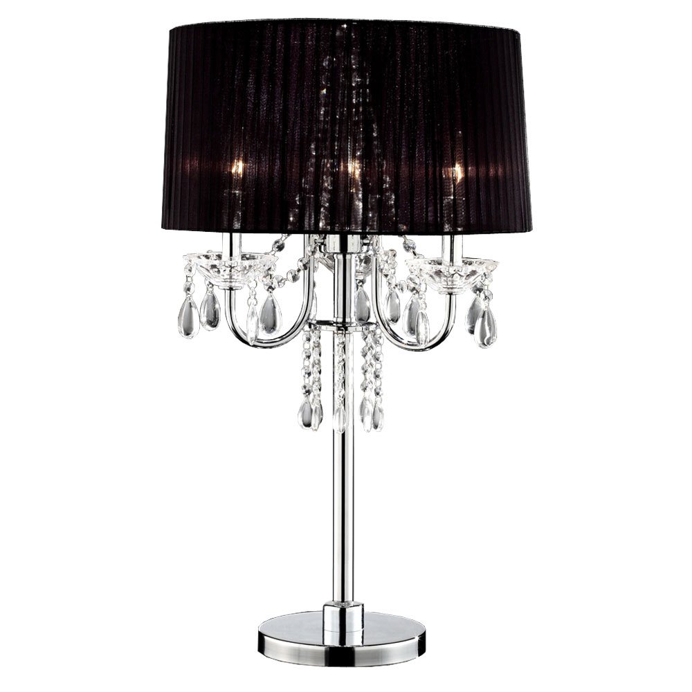 Ore International K-5111T Crystal Drop Table Lamp - 16