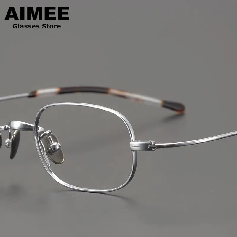 Unisex Titanium Square Oval Eyeglasses 6119 - Lightweight & Durable Full Rim Frames for Men & Women - Perfect for Work, Reading & Everyday Wear