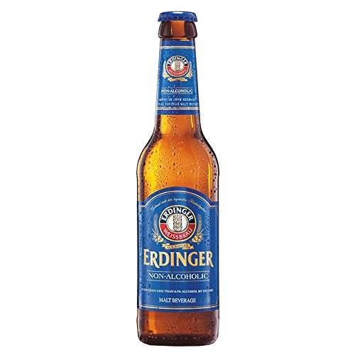 Erdinger Non-Alcoholic Malt Beer - 24 Pack of 11.2 fl oz Glass Bottles | Premium Alcohol-Free Wheat Beer | Perfect for Parties, Sports Events & Healthy Lifestyle