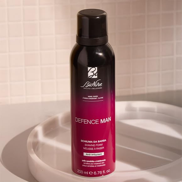 Defense Men's Shaving Foam 200ml - Soothing & Hydrating Shave for Sensitive Skin - Perfect for Daily Grooming & Travel