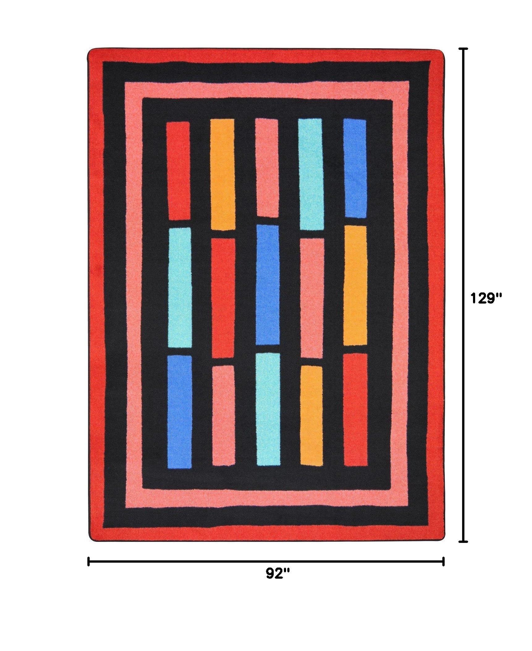 Joy Carpets Kid Essentials Traffic Jam Teen Area Rugs 7'8