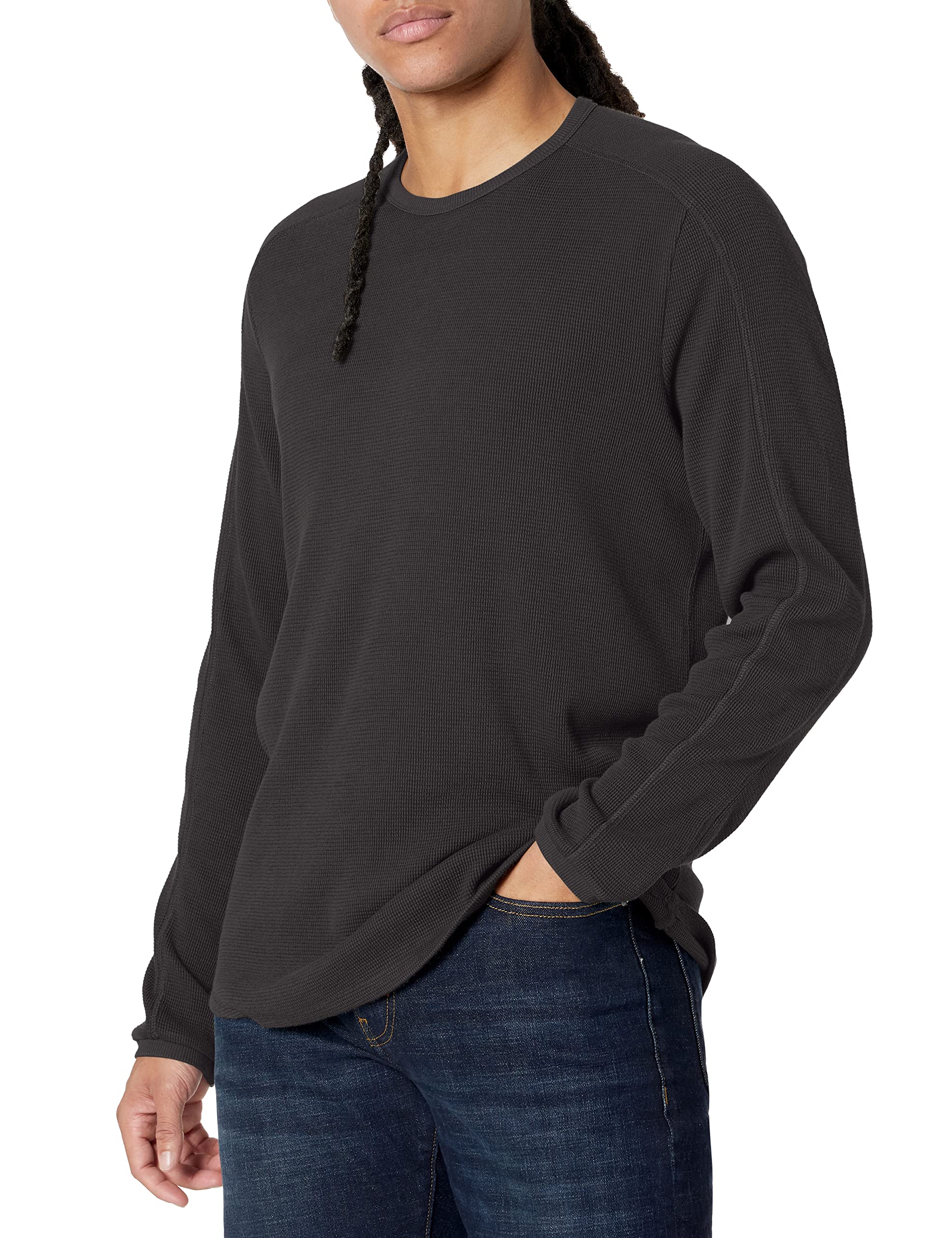 PAIGE Men's Hughes Long Sleeve Waffle Knit T-Shirt - Soft Cotton Crewneck Casual Shirt for Men - Perfect for Fall & Winter Layering, Outdoor Activities and Everyday Wear
