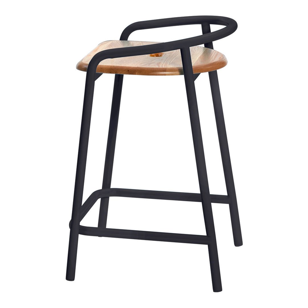 Modern Bender Counter Stool - Adjustable Height Bar Stool for Kitchen Island, Breakfast Nook & Home Bar - Comfortable Metal Frame with Padded Seat