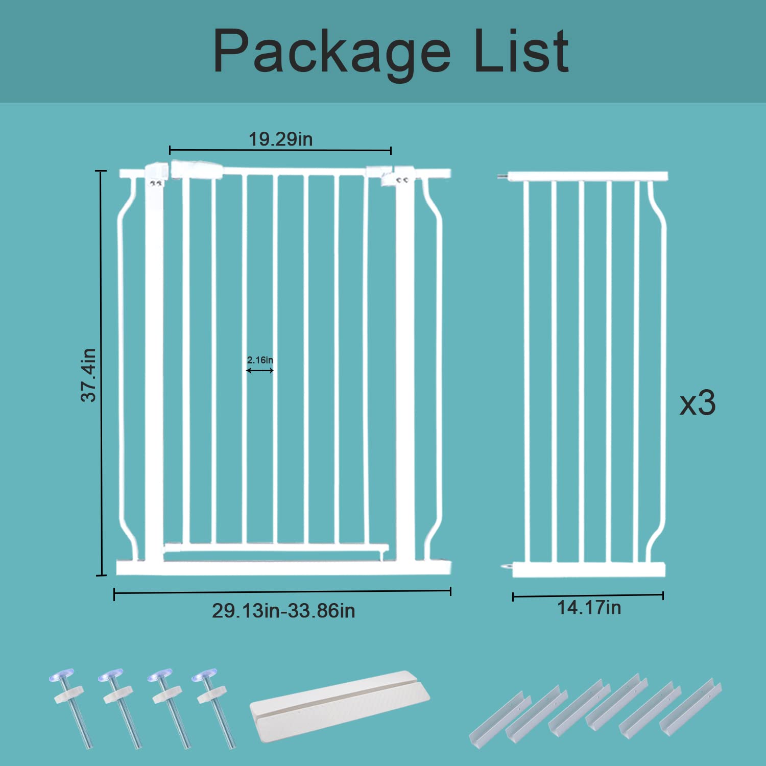 Extra Wide Baby Gate 37.4