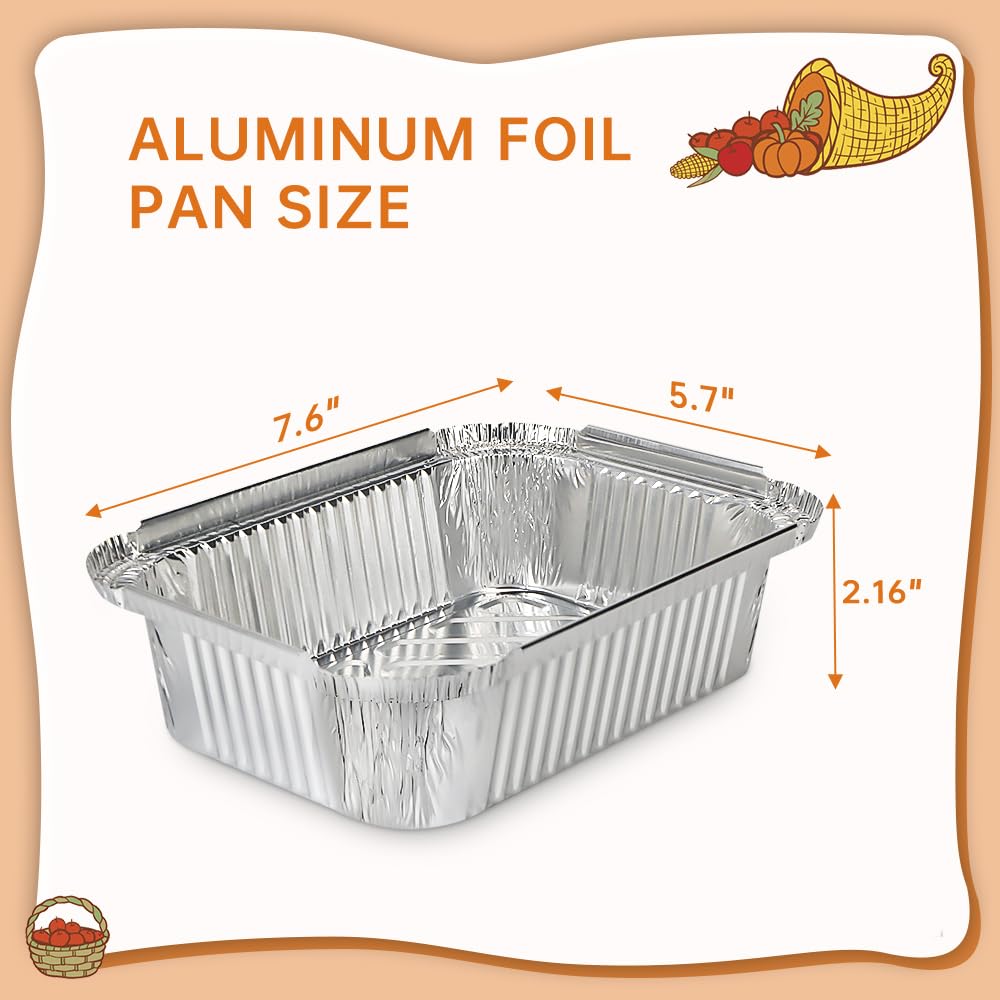 AKEROCK 36-Piece Thanksgiving Leftover Containers with Lids - Reusable Food Storage Containers & Aluminum Foil for Holiday Meals, Parties, and Meal Prep