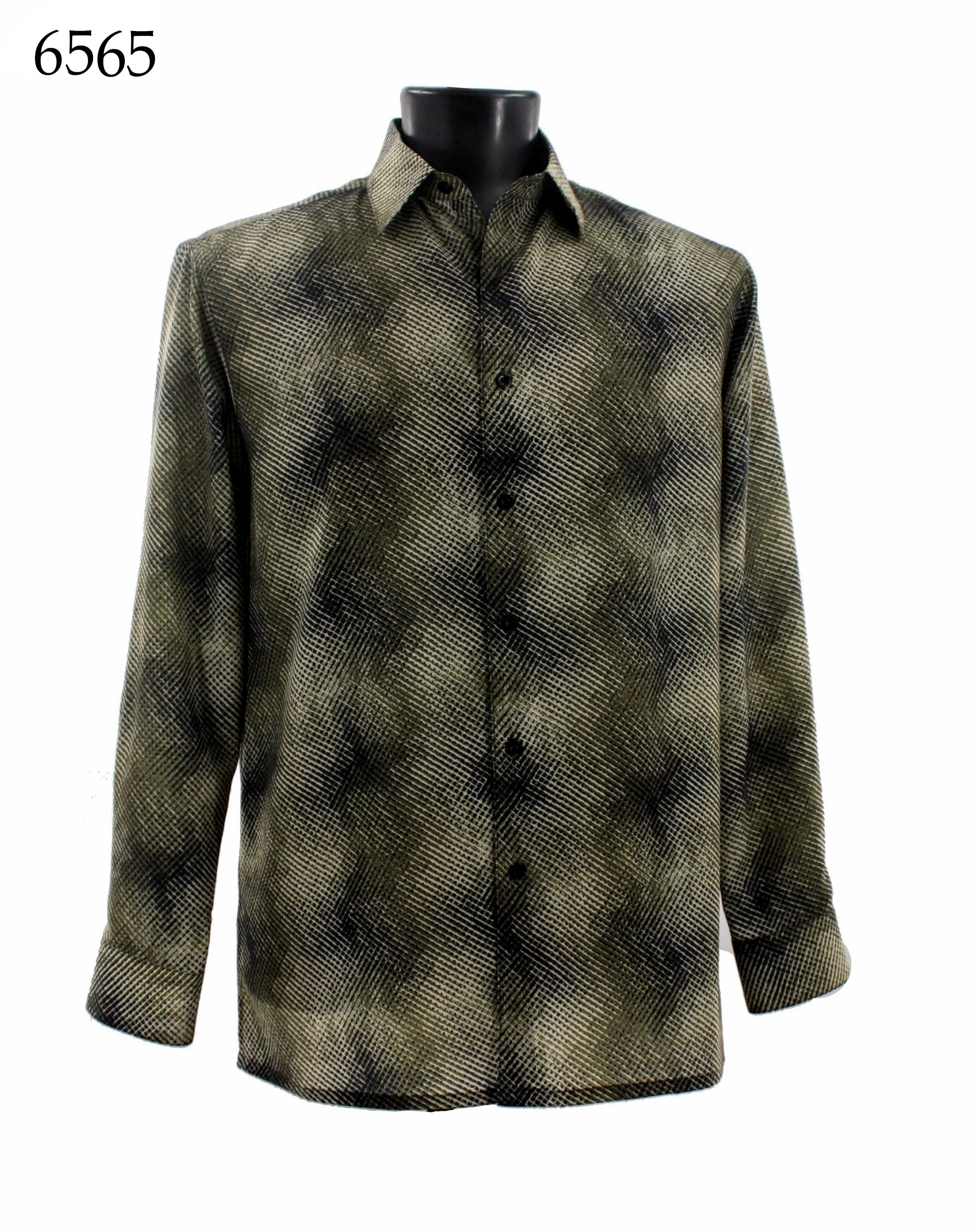 Bassiri Men's Long Sleeve Casual Shirt 6565 - Comfortable Button Down Office & Outdoor Wear for Work, Travel & Daily Use