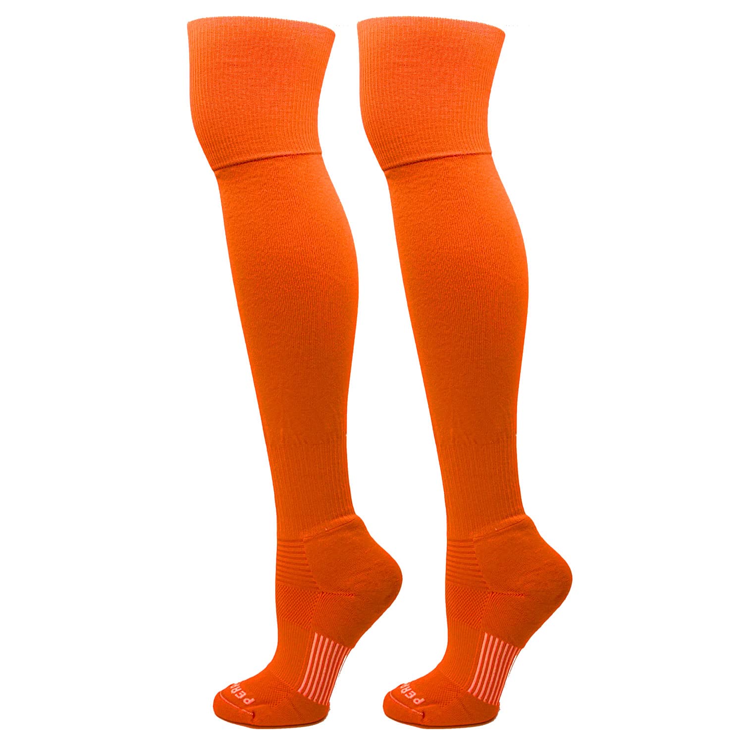 Extreme Over The Knee Sports Socks for Running, Basketball & Workout - Breathable Compression Socks for Women & Men - Orange Athletic Socks - Perfect for Gym, Training & Outdoor Activities