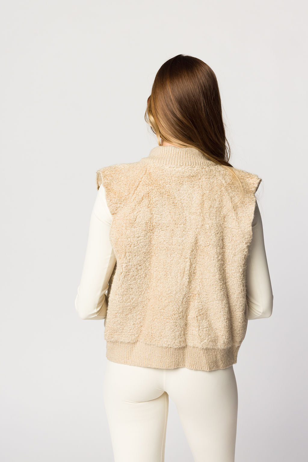 Miley Light Taupe Puffer Vest for Women - Winter Warm Quilted Jacket, Outdoor Hiking & Casual Streetwear Fashion