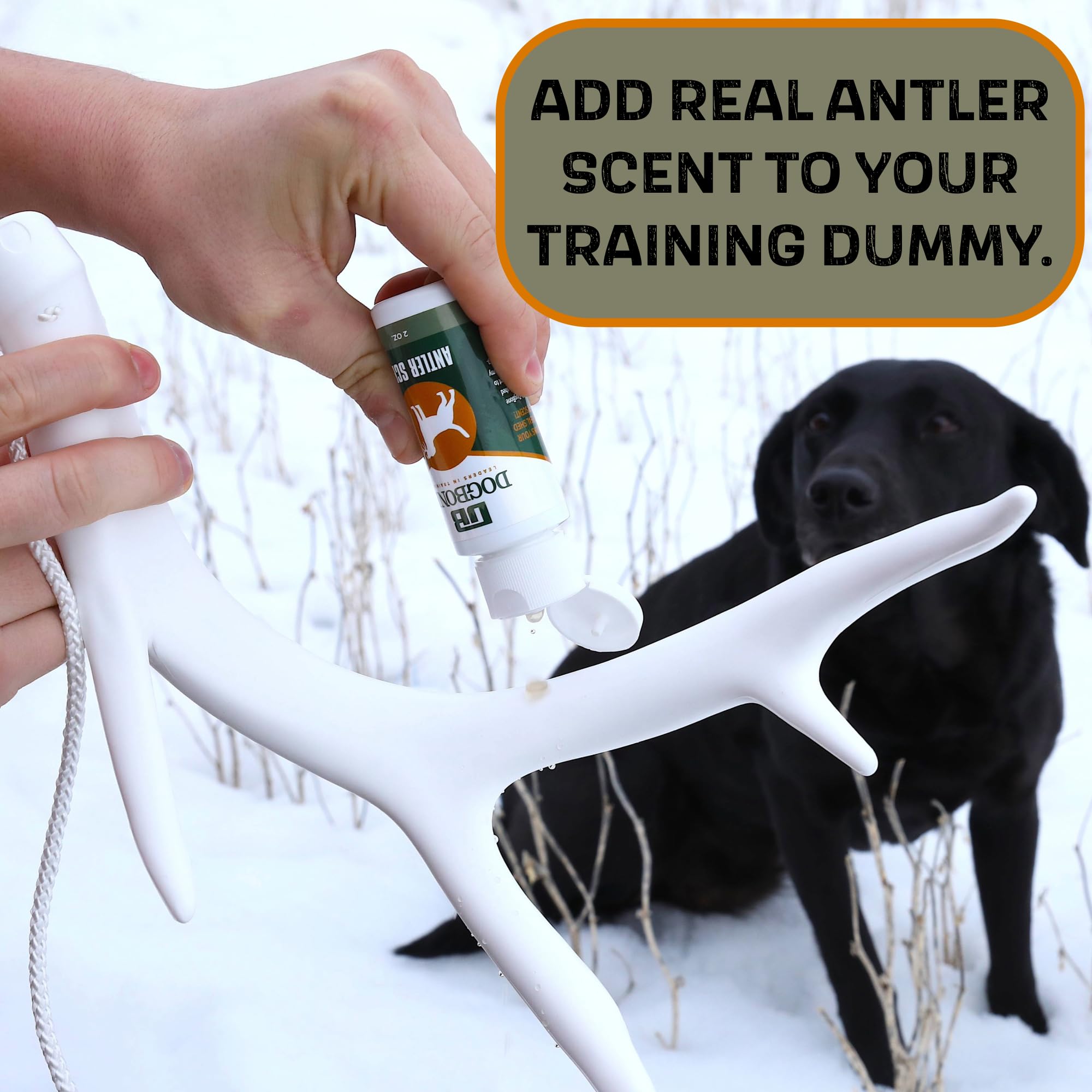**White Dog Bone Shed Training Dummy – Hunting Dog Training Kit with Scent Work Accessories for Tracking & Retrieval – Perfect for Outdoor, Field & Home Dog Training**