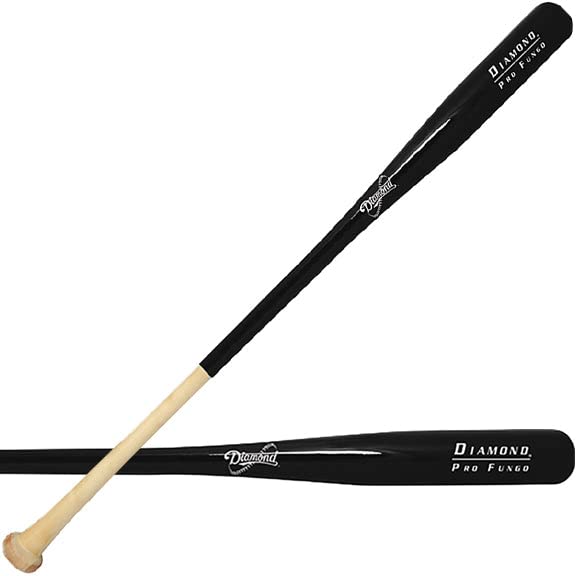 Diamond Sports Fungo Bat 33 Inch Black - Professional Baseball Training Bat for Coaches & Players - Perfect for Field Practice, Soft Toss & Batting Drills