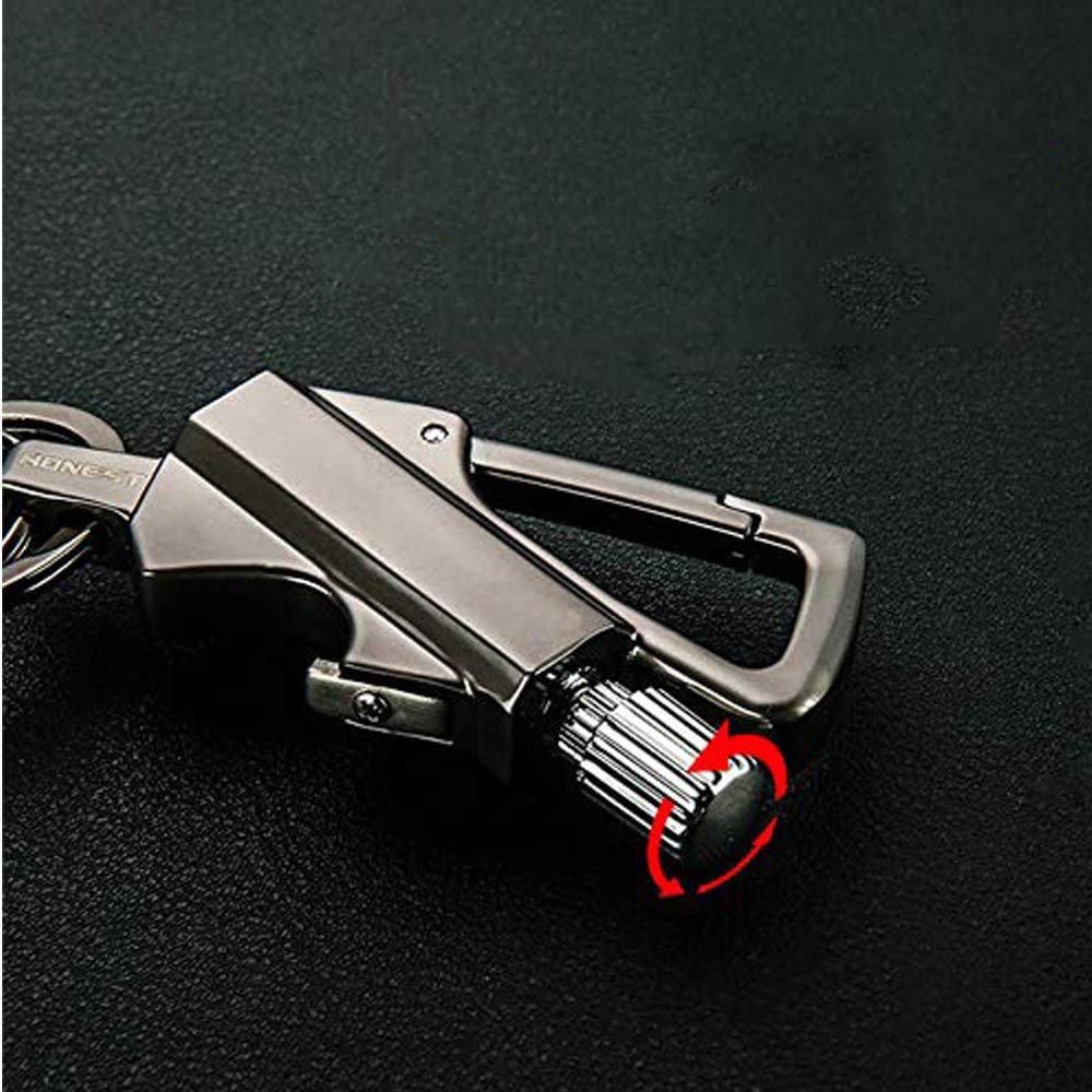 Refillable Metal Lighter with Flint Fire Starter - Outdoor Survival Gear for Camping & Emergency