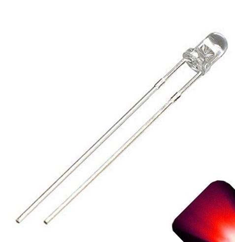 Ultra Bright 5mm Flashing Red LED Lights - Perfect for DIY Electronics, Holiday Decorations, and Safety Signals