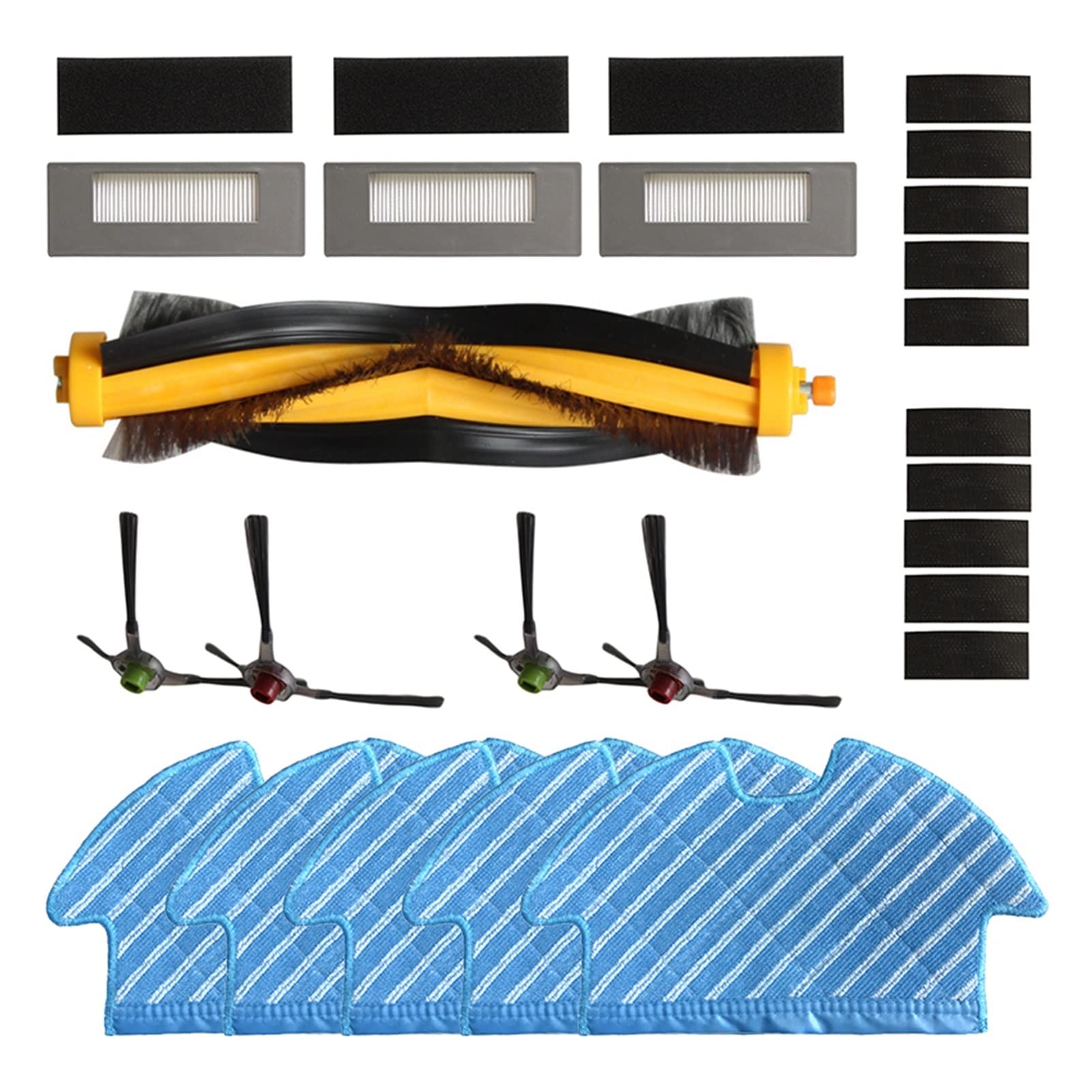 JUSTPENGHUI Vacuum Cleaner Side Brush & Filter Replacement Kit - Compatible with Ecovacs Deebot Ozmo 900 DN5G - Perfect for Household Cleaning & Pet Hair Removal