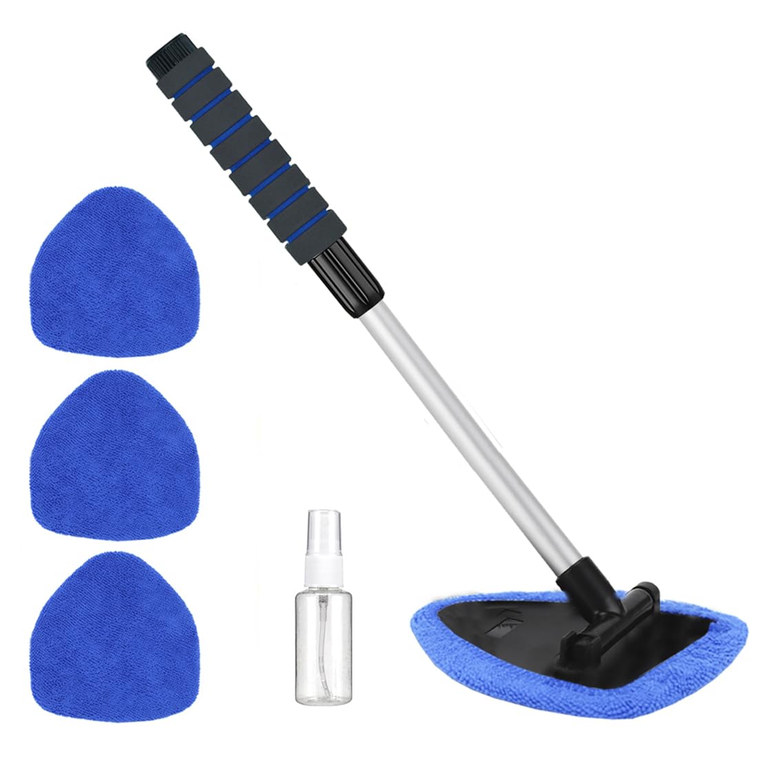Gven Windshield Cleaner Tool - Interior Car Window Cleaner with Reusable Microfiber Pad - Auto Glass Cleaning Kit for Cars, Trucks & SUVs - Perfect for Streak-Free Windows at Home or On-the-Go