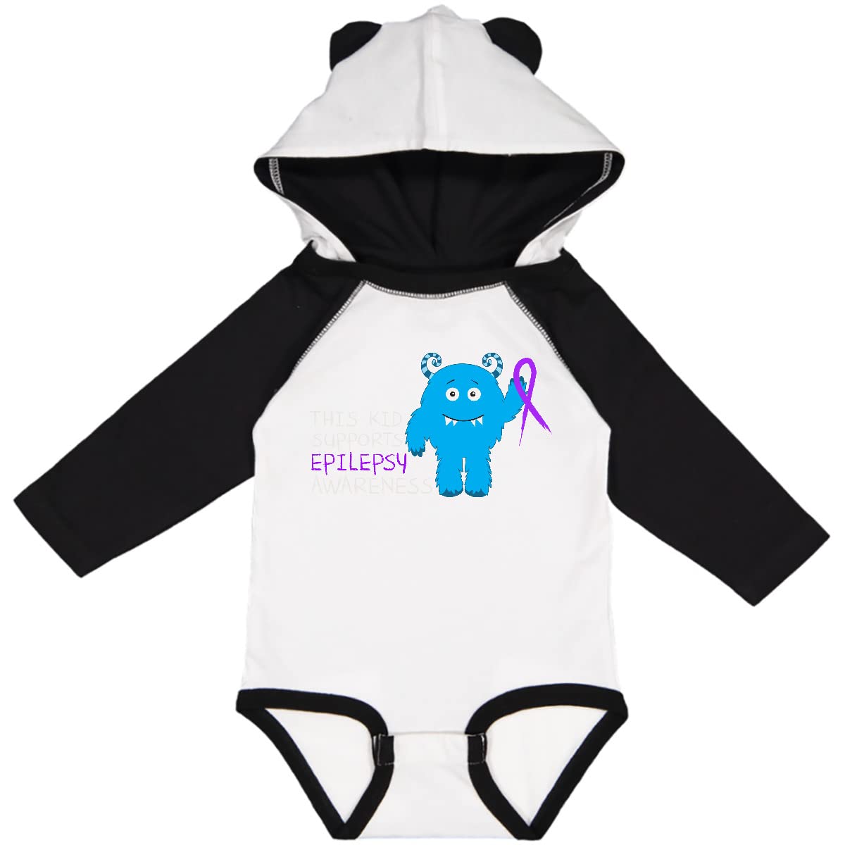 Inktastic Epilepsy Awareness Long Sleeve Baby Bodysuit - Soft Cotton Creeper for Infants & Toddlers - Perfect for Fundraising Events & Daily Wear