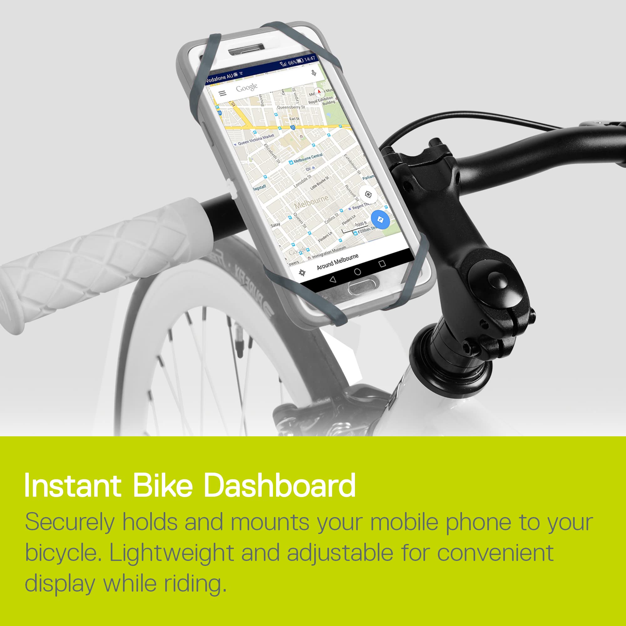 Delta Cycle Xmount Bicycle Phone Holder - Adjustable Handlebar Mount for iPhone & Smartphones - Secure Bike Accessories for Cycling, Commuting & Outdoor Adventures