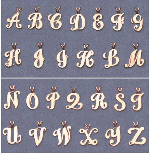 Solid Sterling Silver or 14K Yellow/White Gold Heavy Script Initial Letter Pendant (10mm x 10mm) - Personalized Alphabet Jewelry for Necklaces, Gifts & Special Occasions