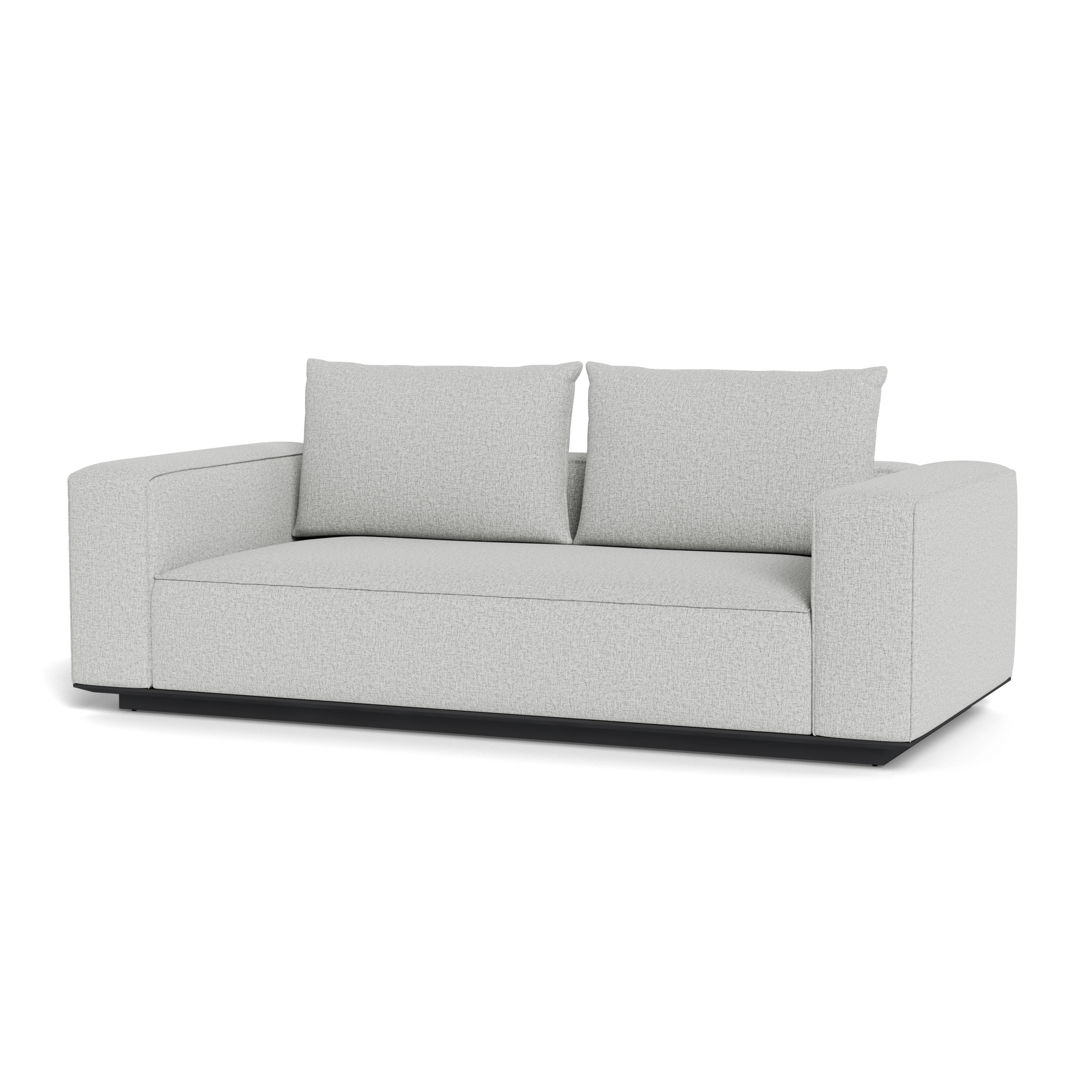 Santorini Outdoor 2-Seat Wicker Sofa Set with Cushions - Patio, Garden, Poolside, or Balcony Furniture for Relaxing