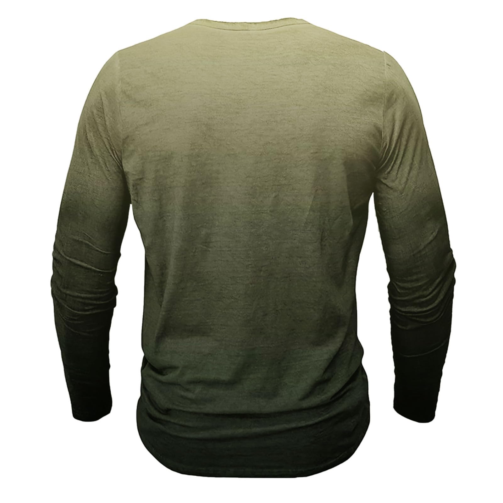 Men's Slim Fit Long Sleeve Henley Shirts with Gradient Print - Fall Casual Button Up Tops for Everyday Wear, Date Night & Outdoor Activities