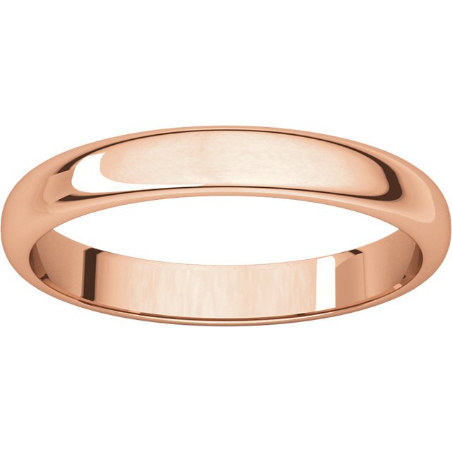 14K Gold 3mm Half Round Wedding Band for Women - Elegant & Timeless Bridal Ring for Engagement, Anniversary & Special Occasions