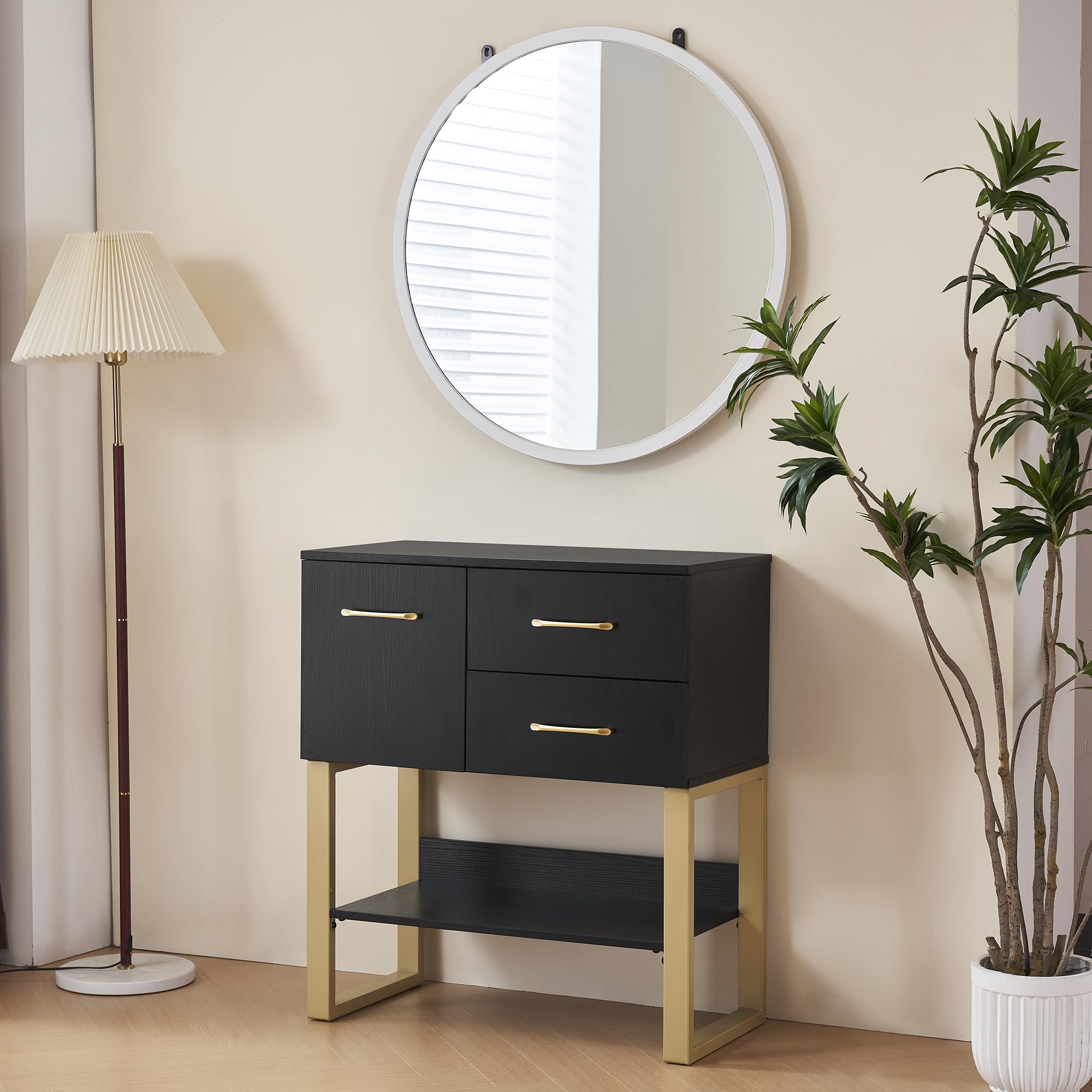 Professional Barber Station Wall Mount Storage Cabinet - Black Salon Equipment for Hair Stylists with Drawers & Shelves | Perfect for Home & Commercial Barber Shops, Spas, Beauty Salons & Bathroom Organization