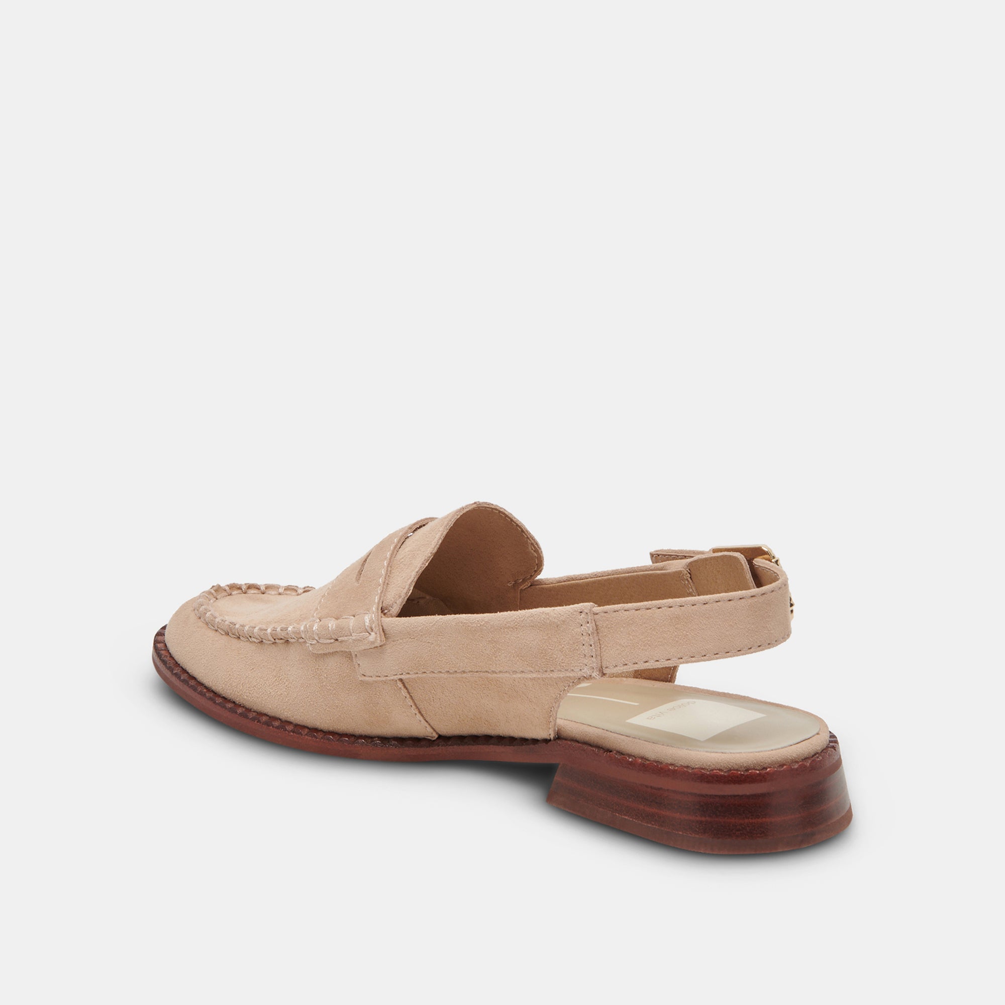 HARDI Women's Wide Loafers in Camel Suede - Comfortable Slip-On Shoes for Work, Office & Casual Outfits