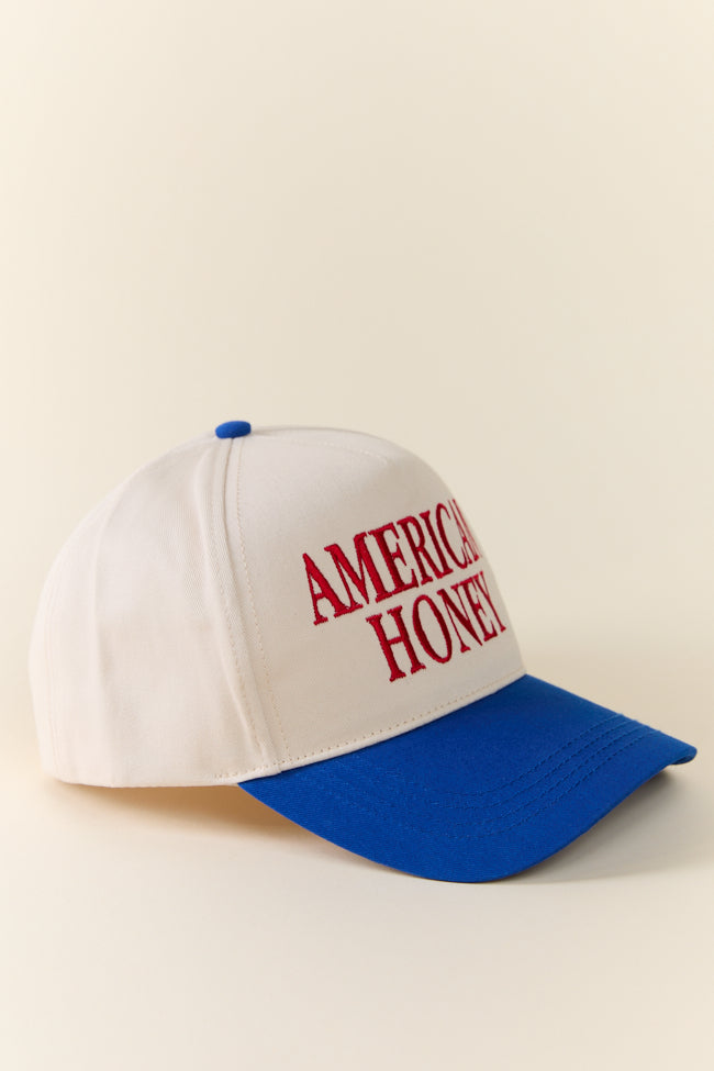 American Honey Blue Trucker Hat - Adjustable Mesh Back Cap for Men & Women - Perfect for Outdoor Activities, Sports, and Casual Wear